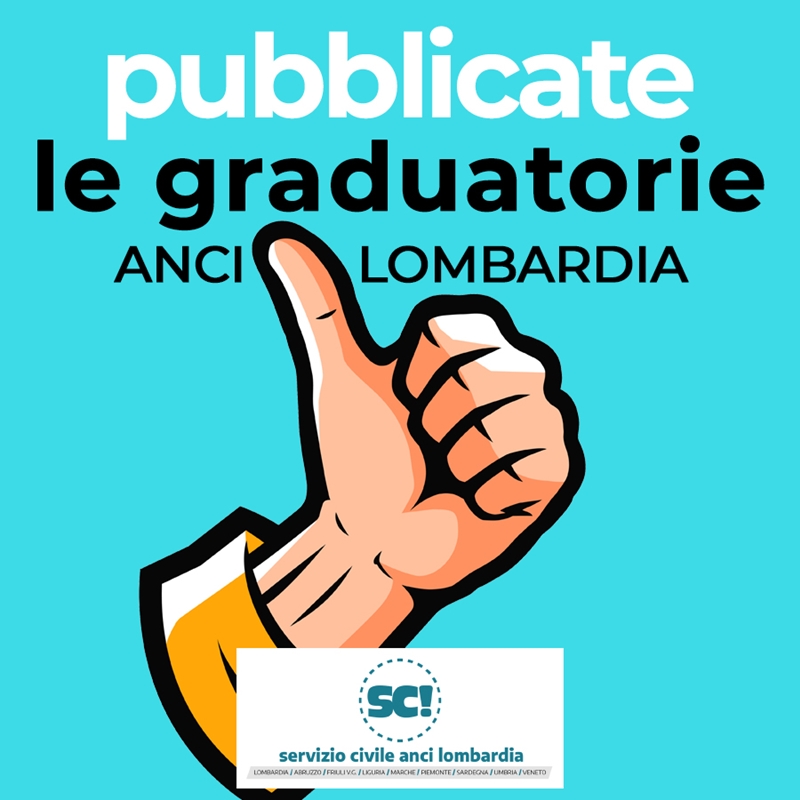 Servizio Civile universale con ANCI Lombardia – Pubblicazione Graduatorie